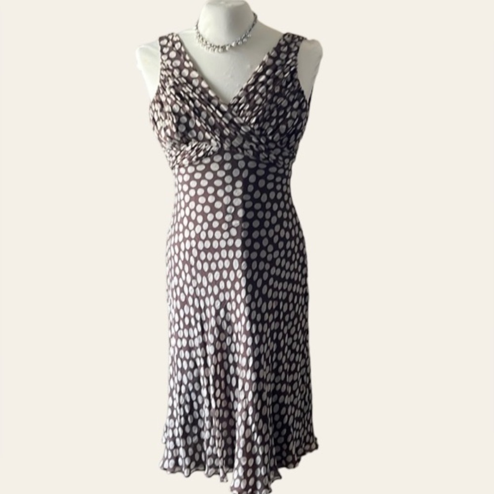 Beautiful Adrianna Papell polka dot sheer dress